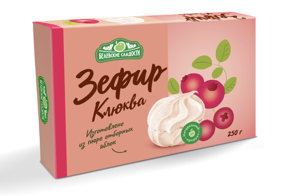 №2 Зефир белевский "Клюква" 250г в Смоленске