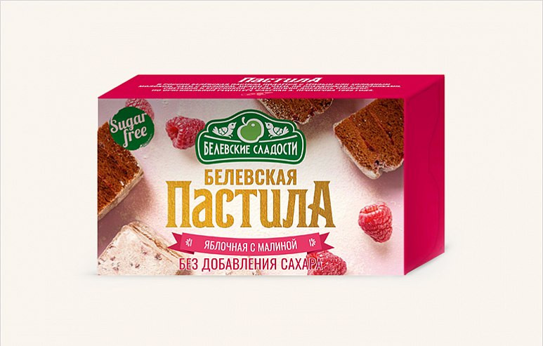  Пастила  200г диетическая с МАЛИНОЙ, НОВЫЙ ФОРМАТ (4*50г)   в Смоленске