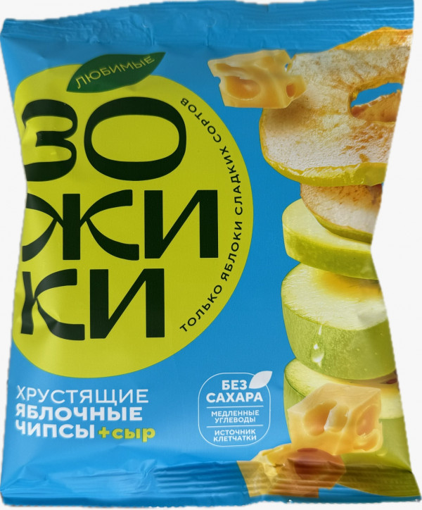 №1 Зожики Яблочные чипсы с сыром, 25г  в Смоленске